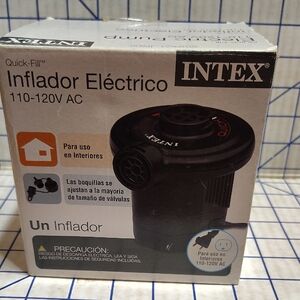This item is an Intex Quick-Fill AC Electric Air Pump designed for indoor use. 